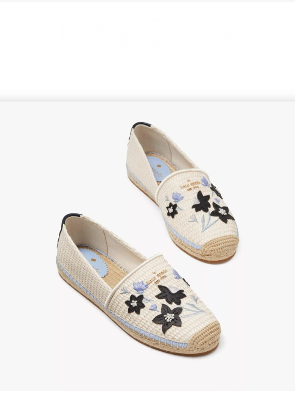 Brand NEW Kate Spade Floral Embroidered Espadrilles